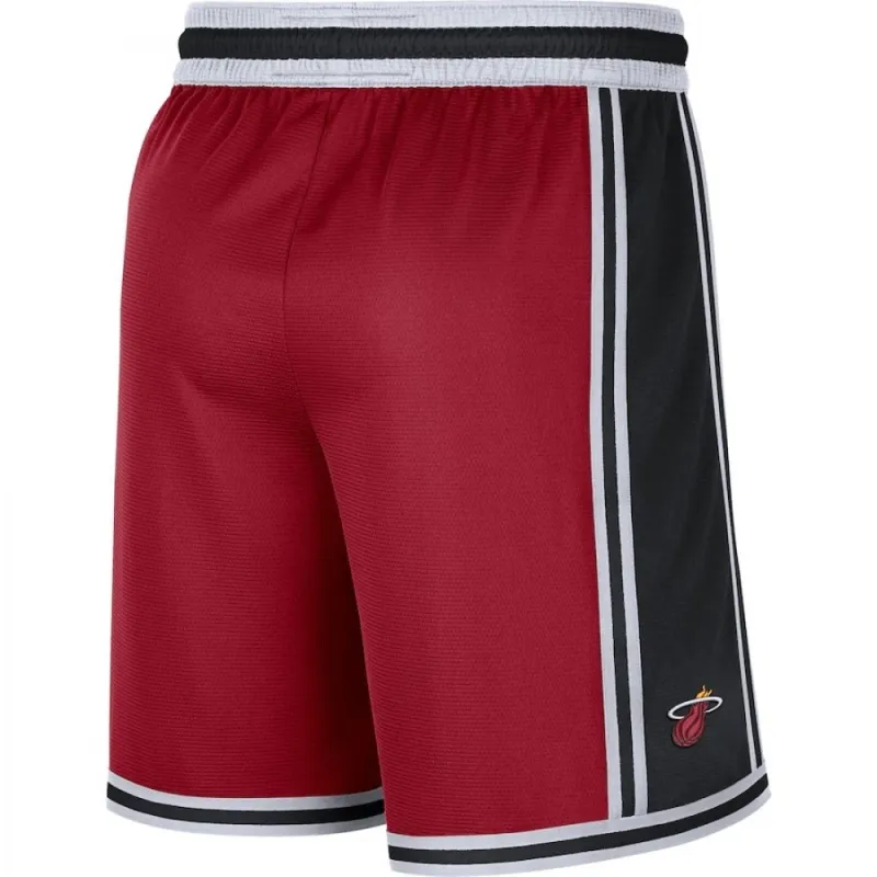 Pantaloncini Miami Heat Pre-Game Performance da uomo - Rosso/Nero