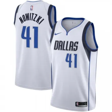 Men's Dallas Mavericks Dirk Nowitzki #41 White Swingman Jersey - Association Edition