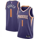 Maillot Swingman Nike violet 2020/21 Devin Booker #1 des Phoenix Suns pour homme - Édition Icon Men’s Phoenix Suns Devin Booker #1 Nike Purple 2020/21 Swingman Jersey – Icon Edition
