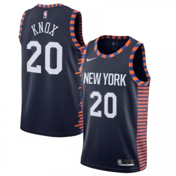 Men's New York Knicks Kevin Knox II #20 Navy 2019/20 Finished Swingman Jersey - City Edtion