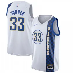 Men's Indiana Pacers Myles Turner #33 Nike White 2019/20 Finished Swingman Jersey - City Edition - product photo Men's Indiana Pacers Myles Turner #33 Nike White 2019/20 Finished Swingman Jersey - City Edition product image