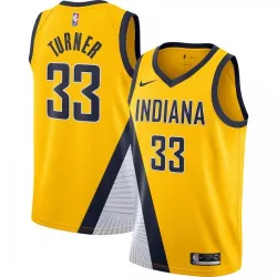 Men's Indiana Pacers Myles Turner #33 Nike Gold Finished Swingman Jersey - Statement Edition - product photo Men's Indiana Pacers Myles Turner #33 Nike Gold Finished Swingman Jersey - Statement Edition product image