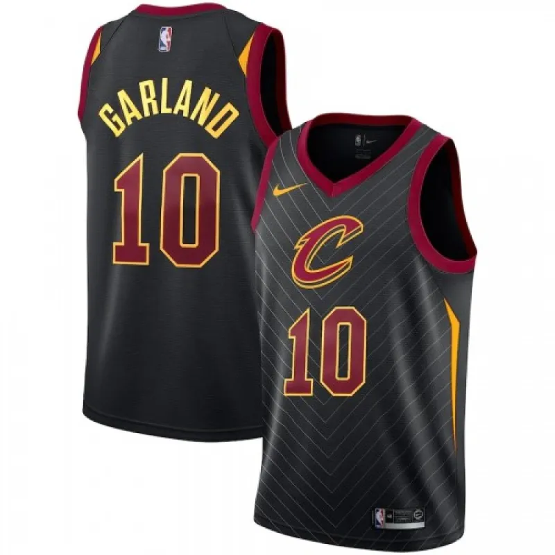 Men's Cleveland Cavaliers Darius Garland #10 Black Swingman Jersey - Statement Edition