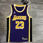 Men’s Los Angeles Lakers LeBron James #23 Jordan Purple 20/21 Swingman Jersey – Statement Edition