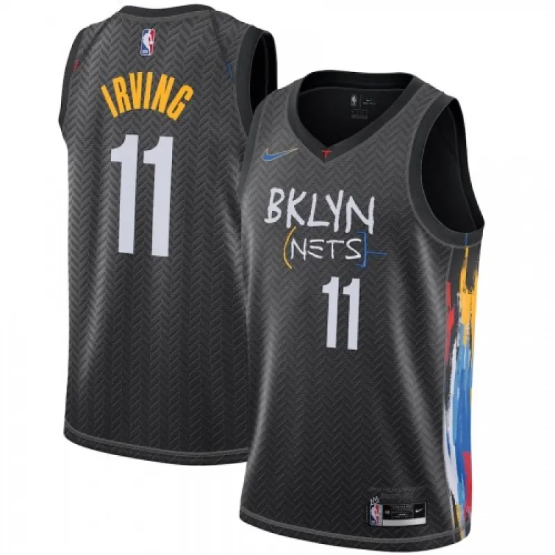 Men’s Brooklyn Nets Kyrie Irving #11 Nike Black 2020/21 Swingman Player Jersey – City Edition