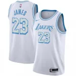 Men's Los Angeles Lakers LeBron James #23 Nike White 2020/21 Swingman Jersey - City Edition Men’s Los Angeles Lakers LeBron James #23 Nike White 2020/21 Swingman Jersey – City Edition