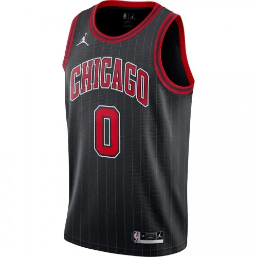 Men’s Chicago Bulls Coby White #0 Jordan Brand Black 2020/21 Swingman Jersey – Statement Edition