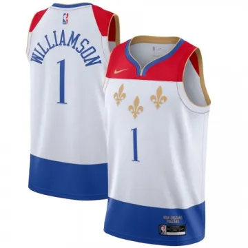 Men's New Orleans Pelicans Zion Williamson #1 White 2020/21 Swingman Jersey - City Edition