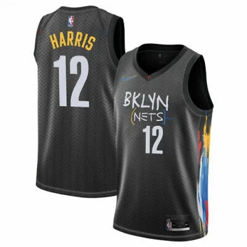 Maglia Swingman da uomo dei Brooklyn Nets Joe Harris #12 Nike nera 2020/21 - City Edition