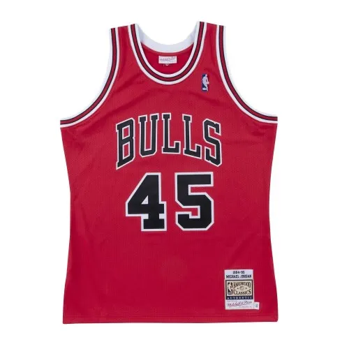 Camiseta de jugador de los Chicago Bulls Michael Jordan #45 Throwback Rojo 1994-95 Hardwood Classics