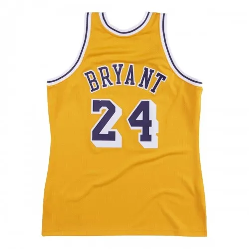 Men’s Los Angeles Lakers Kobe Bryant #24 Throwback Yellow 2007-08 Hardwood Classics Jersey