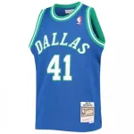 Men’s Dallas Mavericks Dirk Nowitzki #41 Throwback Blue 1998-99 Hardwood Classics Jersey