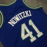 Men’s Dallas Mavericks Dirk Nowitzki #41 Throwback Blue 1998-99 Hardwood Classics Jersey