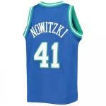 Men’s Dallas Mavericks Dirk Nowitzki #41 Throwback Blue 1998-99 Hardwood Classics Jersey