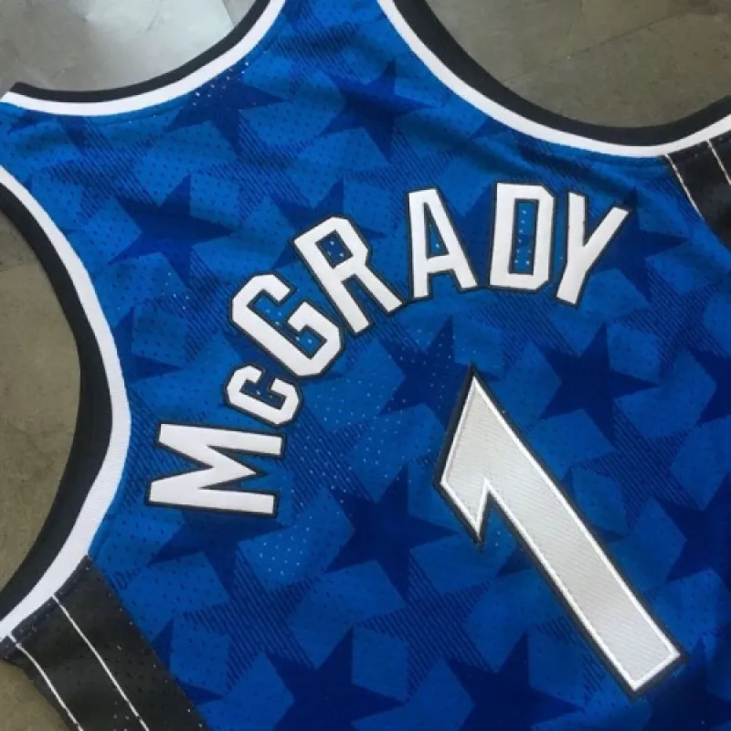Orlando Magic Tracy McGrady #1 Throwback Blue 00-01 Hardwood Classics-shirt voor heren