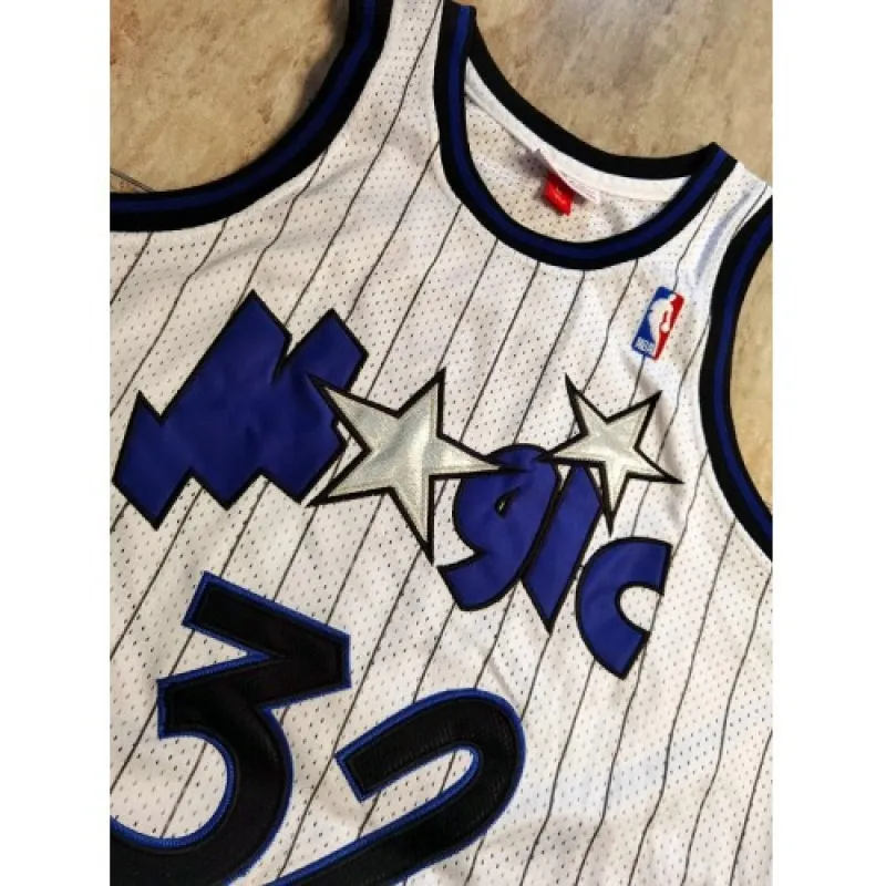 Men’s Orlando Magic Shaquille O’Neal #32 Throwback White 93-94 Hardwood Classics Jersey