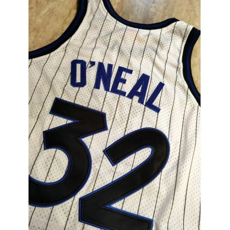 Men’s Orlando Magic Shaquille O’Neal #32 Throwback White 93-94 Hardwood Classics Jersey