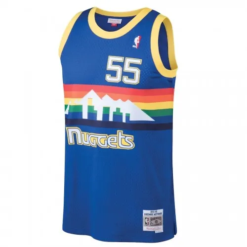 Denver Nuggets Herren-Trikot „Dikembe Mutombo #55“, blau, 91–92, Hardwood Classics Swingman-Trikot