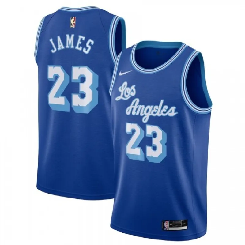 Men’s Los Angeles Lakers LeBron James #23 Nike Blue 20/21 Swingman Jersey – Classic Edition
