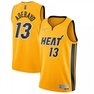 Men's Miami Heat Bam Adebayo #13 Yellow 20/21 Swingman Jersey - Earned Edition