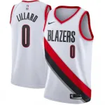 Herren Portland Trail Blazers Damian Lillard #0 Weiß Swingman Jersey - Verein Edition