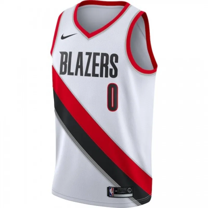 Herren Portland Trail Blazers Damian Lillard #0 Weiß Swingman Jersey - Verein Edition