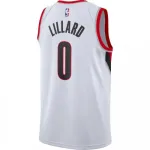 Herren Portland Trail Blazers Damian Lillard #0 Weiß Swingman Jersey - Verein Edition