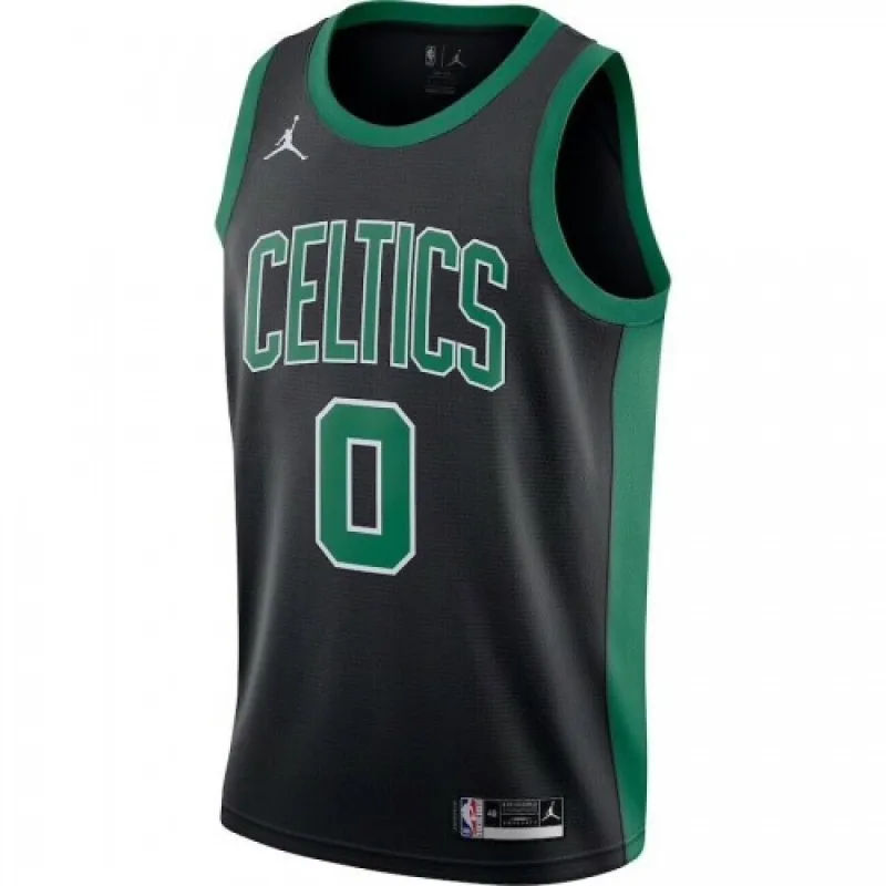 Men’s Boston Celtics Jayson Tatum #0 Black 2020/21 Swingman Jersey – Statement Edition