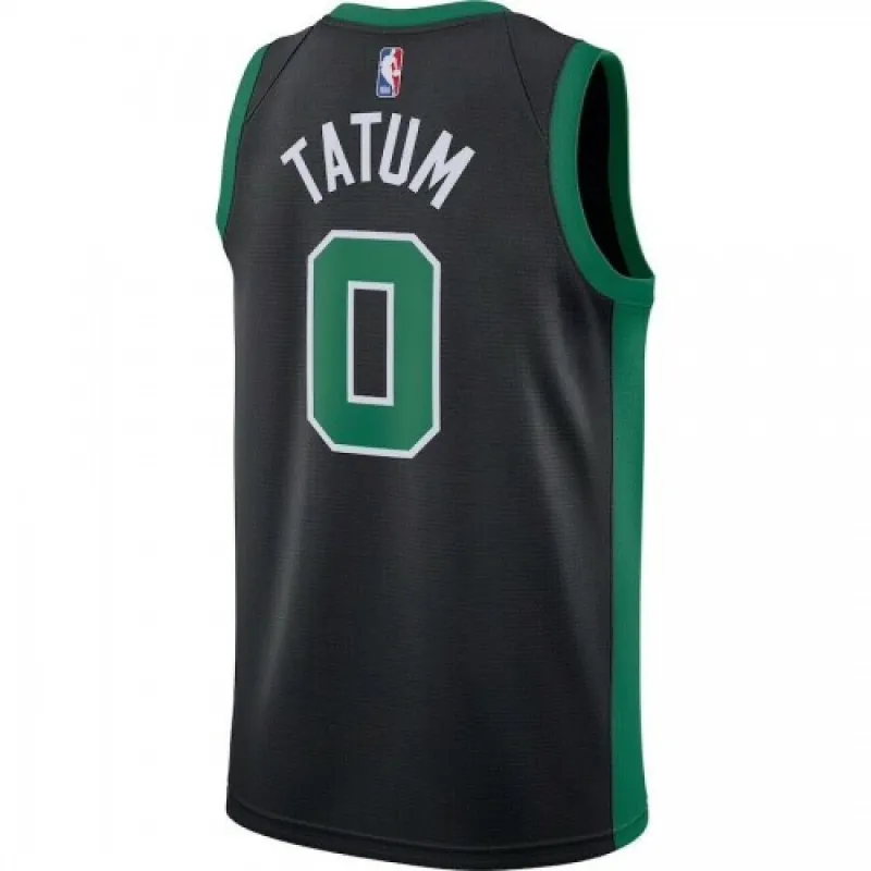 Men’s Boston Celtics Jayson Tatum #0 Black 2020/21 Swingman Jersey – Statement Edition