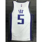 Men’s Sacramento Kings De’Aaron Fox #5 White 2021/22 Swingman Jersey – Association Edition