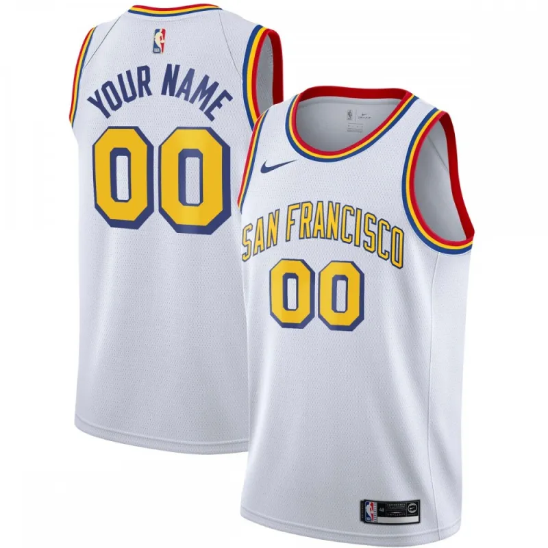 Maillot Swingman personnalisable Nike unisexe des Golden State Warriors 2019/20 – Blanc – Édition classique