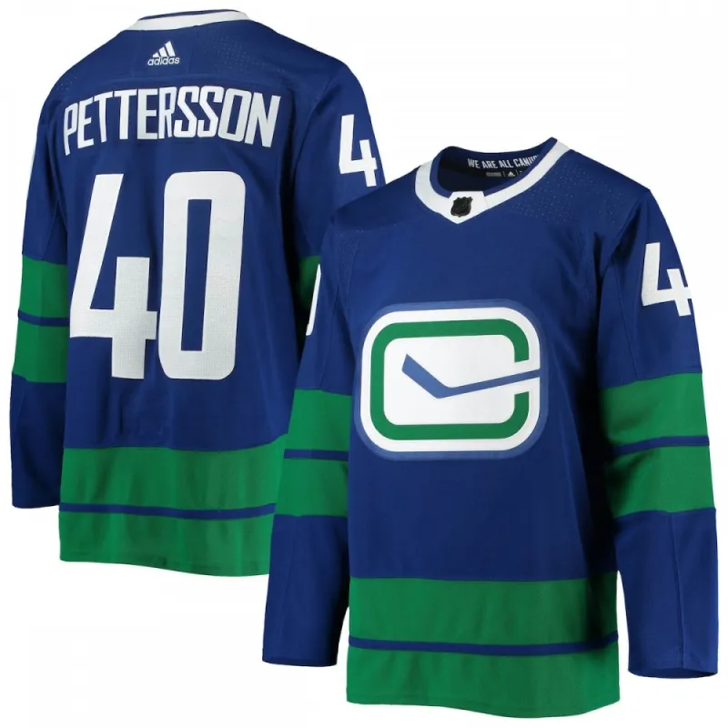 Maillot de joueur authentique alternatif adidas 2020/21 d'Elias Pettersson des Canucks de Vancouver – Bleu