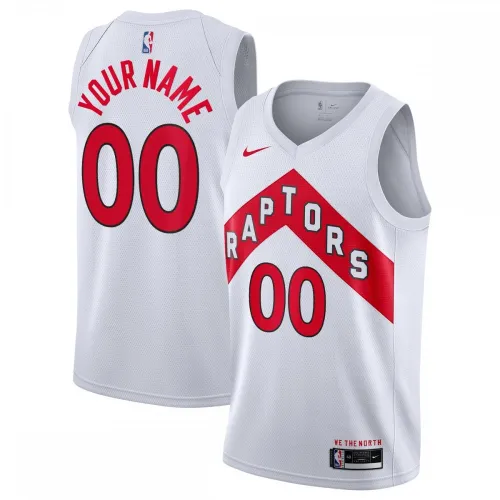 Toronto Raptors Nike 2020/21 Swingman-Trikot nach Maß – Association Edition – Weiß