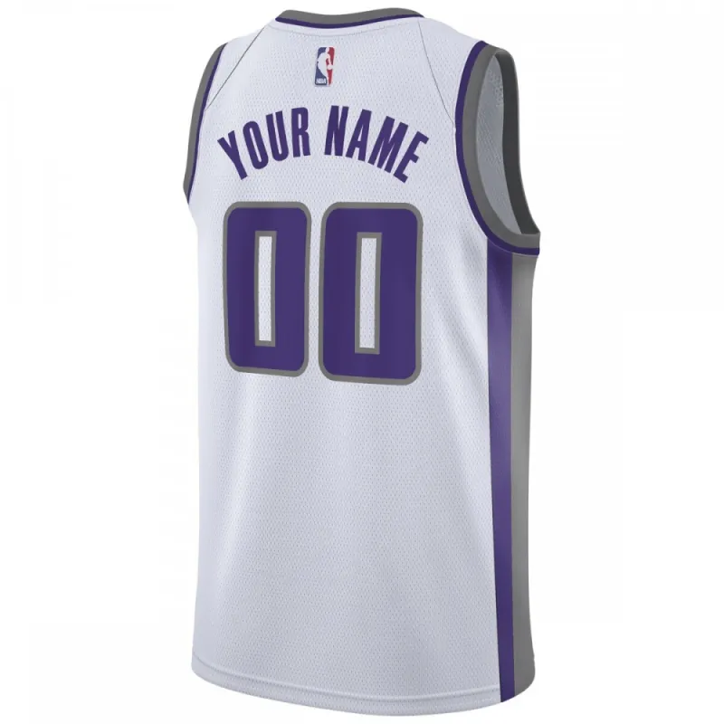 Sacramento Kings Nike 2020/21 Swingman Custom Jersey – Association Edition – White