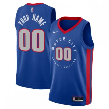 Detroit Pistons Nike 2020/21 Swingman Custom Jersey Blue - City Edition