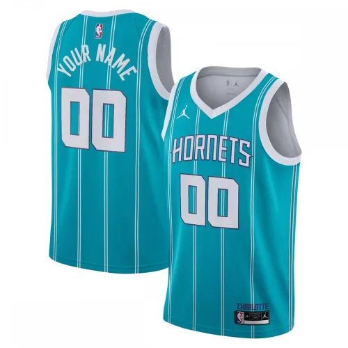Charlotte Hornets 2020/21 Swingman Custom Men's Jersey - Icon Edition - Teal