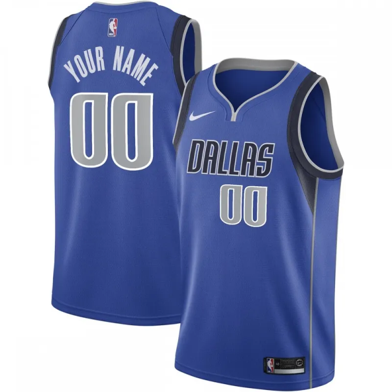 Dallas Mavericks Nike 2020/21 Swingman Custom Jersey – Icon Edition – Blue