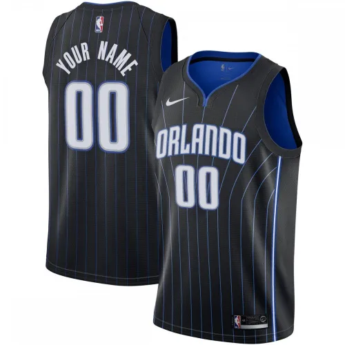 Orlando Magic Nike 2020/21 Swingman-shirt op maat - Icon Edition - Zwart