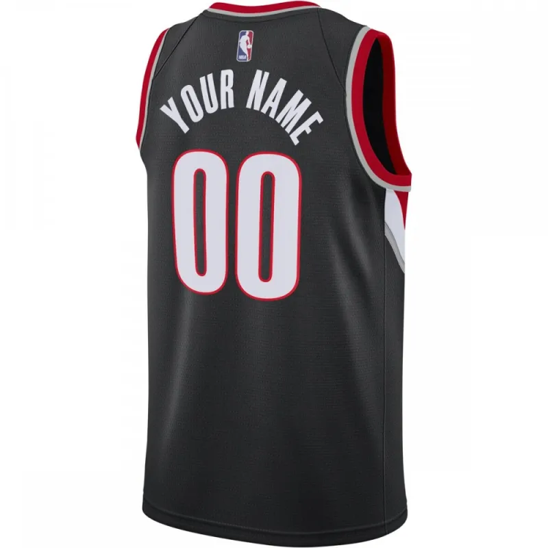 Portland Trail Blazers Nike 2020/21 Swingman Custom Jersey – Icon Edition – Black