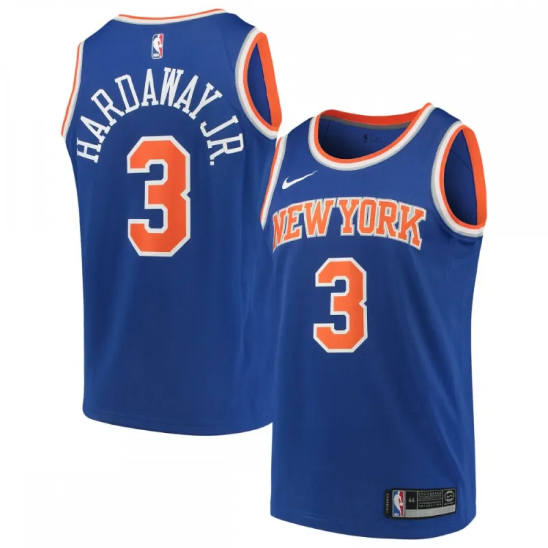 Maglia Swingman Nike per ragazzi 2020/21 di Tim Hardaway Jr. dei New York Knicks – Icon Edition – Blu
