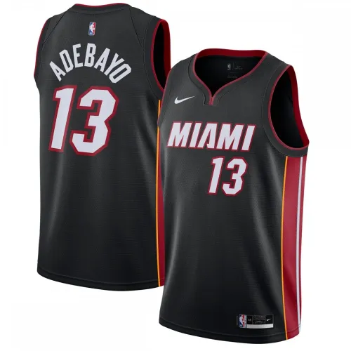 Camiseta Swingman de Bam Adebayo (Miami Heat) de Nike, temporada 2020/21, color negro - Edición Icon