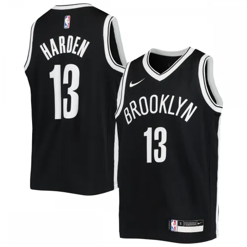 Maillot Swingman Nike James Harden Brooklyn Nets 2020/21 pour enfants - Noir - Édition Icon