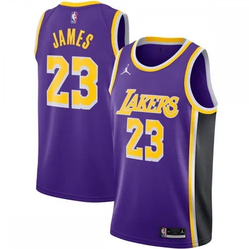 LeBron James Los Angeles Lakers Jordan Brand 2020/21 Swingman-shirt – Statement Edition – Paars