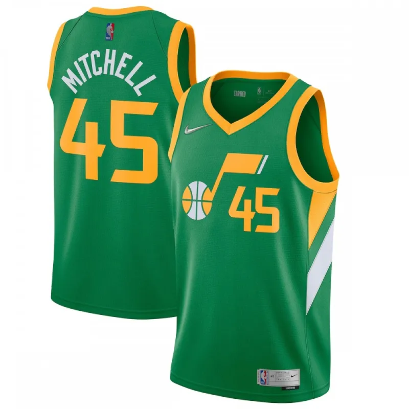Donovan Mitchell Utah Jazz Nike 2020/21 Swingman Player Jersey Green – Earned Edition