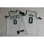 Men’s Boston Celtics Jayson Tatum #0 White Swingman Jersey – Icon Edition