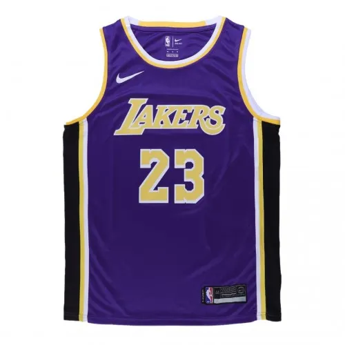Los Angeles Lakers Herren-Trikot „LeBron James #23“ in Lila (Swingman-Modell) – Statement Edition