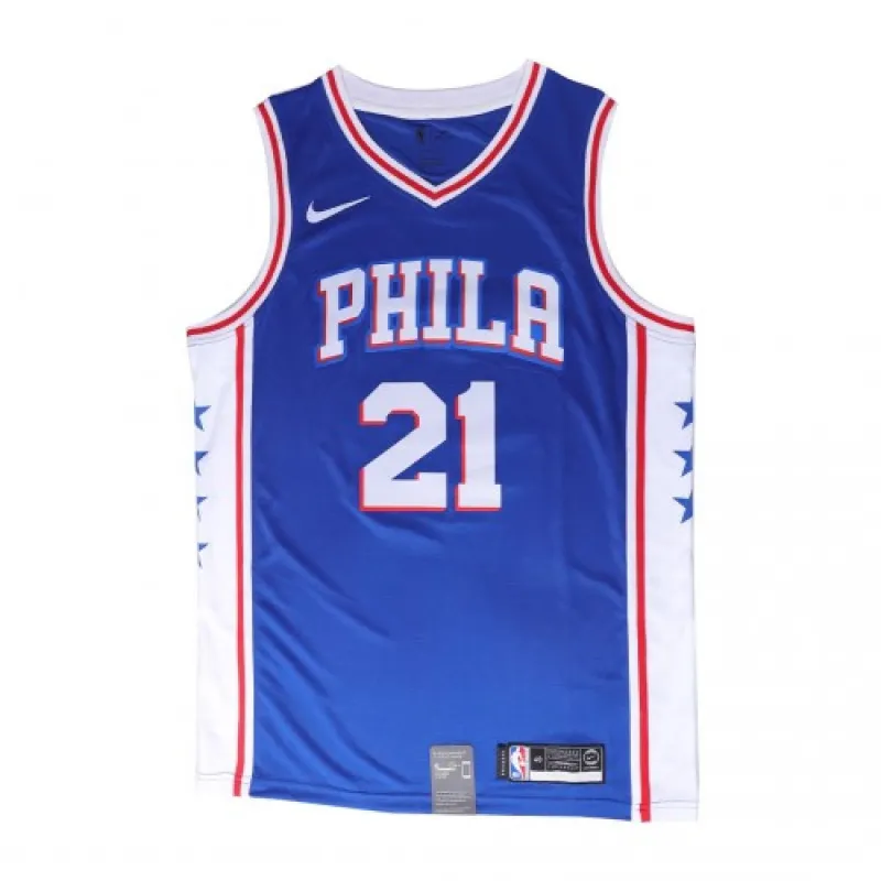 Men’s Philadelphia 76ers Joel Embiid #21 Bule Swingman Jersey – Icon Edition