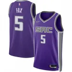 De’Aaron Fox Sacramento Kings Nike 2021/22 Diamond Swingman Jersey – Icon Edition – Purple