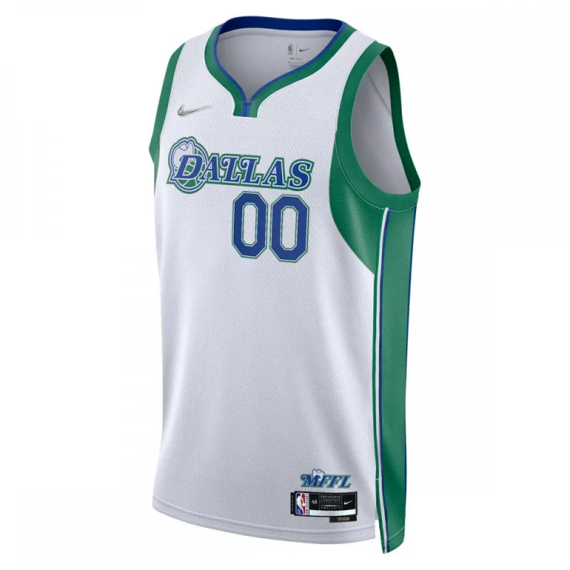 Camiseta personalizada Swingman para hombre de los Dallas Mavericks 2021/22 – Edición Ciudad – Blanca
