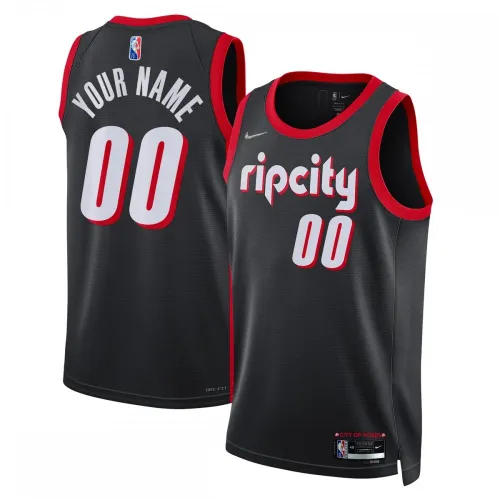 Portland Trail Blazers 2021/22 Swingman benutzerdefinierte Herren-Trikot - Stadt Edition - schwarz